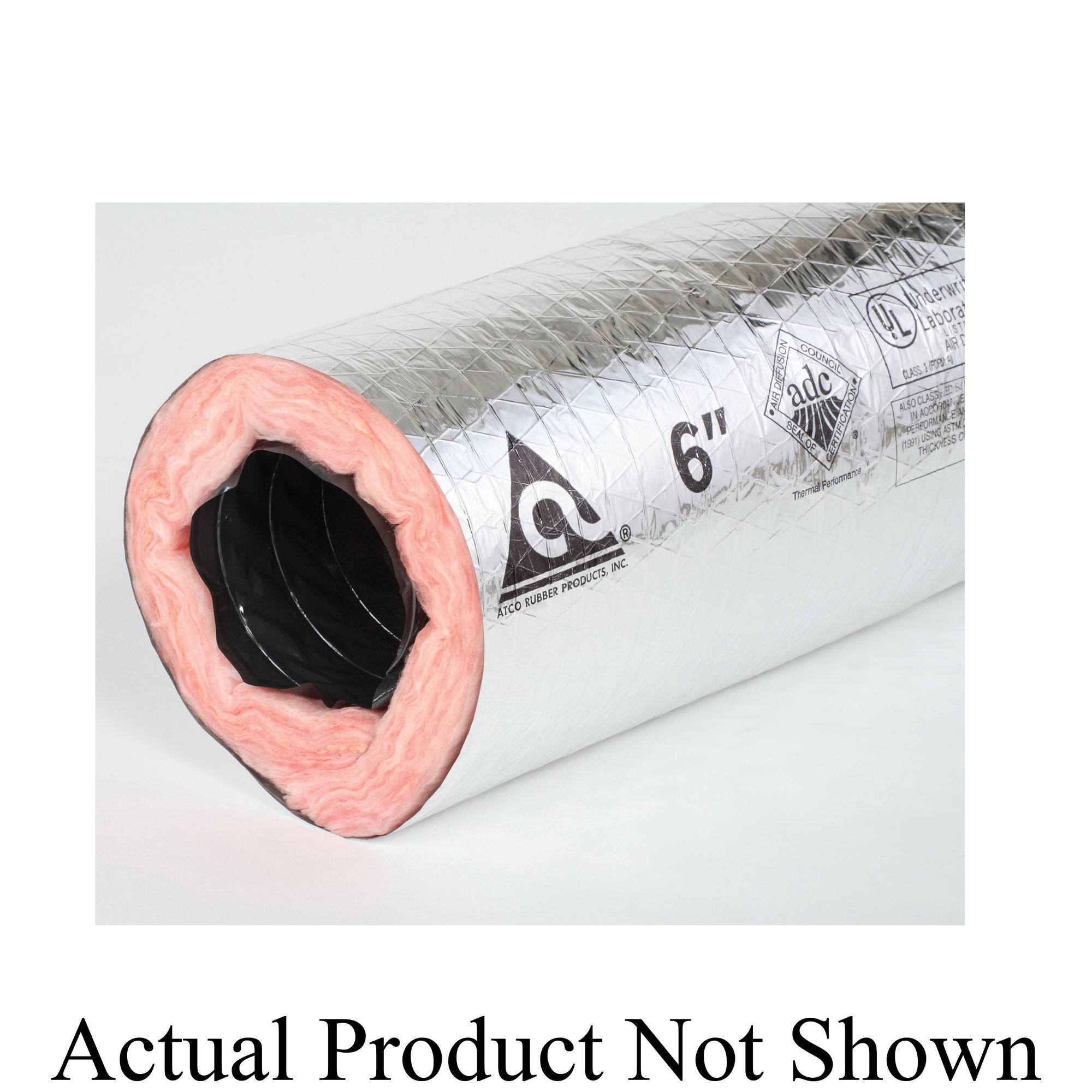 atco duct air flex 4in 25ft 5000fpm r8 sil. image 1