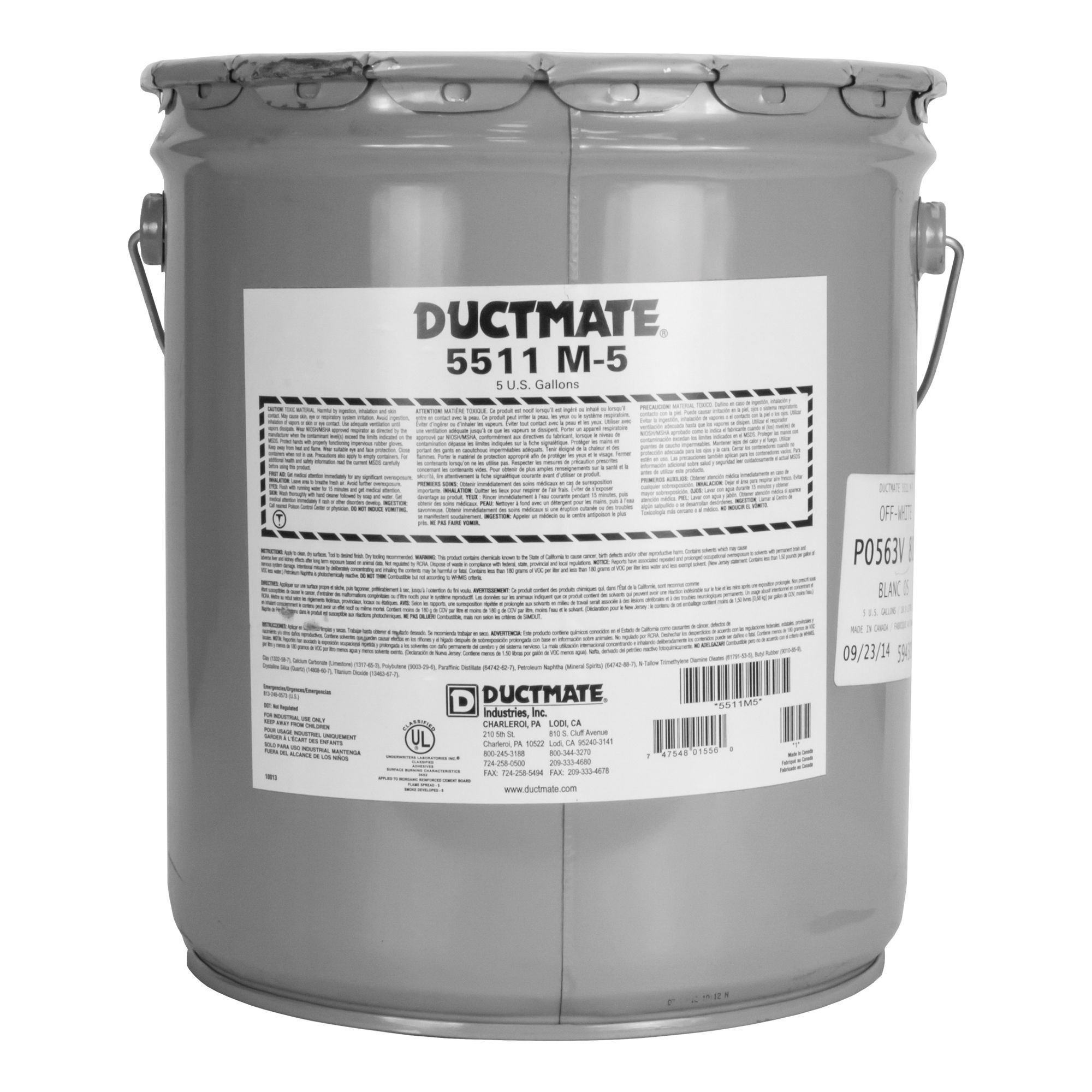 ductmate mastic drum 52gal off-wht to gra met. image 1
