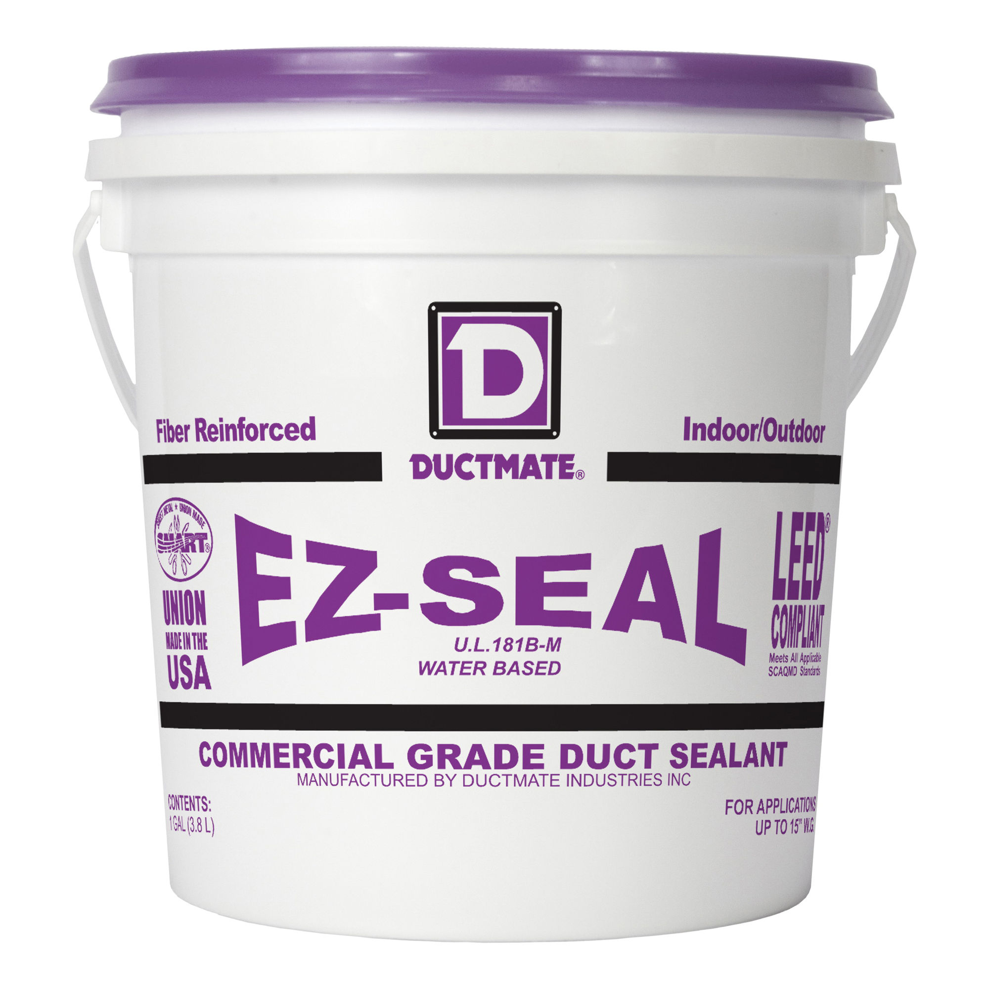 ductmate sealant duct pail 1gal gra wtr met 1hr. image 1
