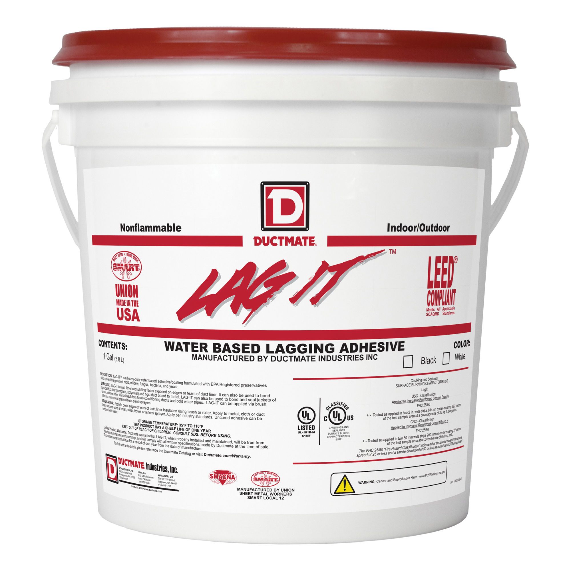 ductmate adhesive/sealant 1gal pail bk 24 to 72hr. image 1