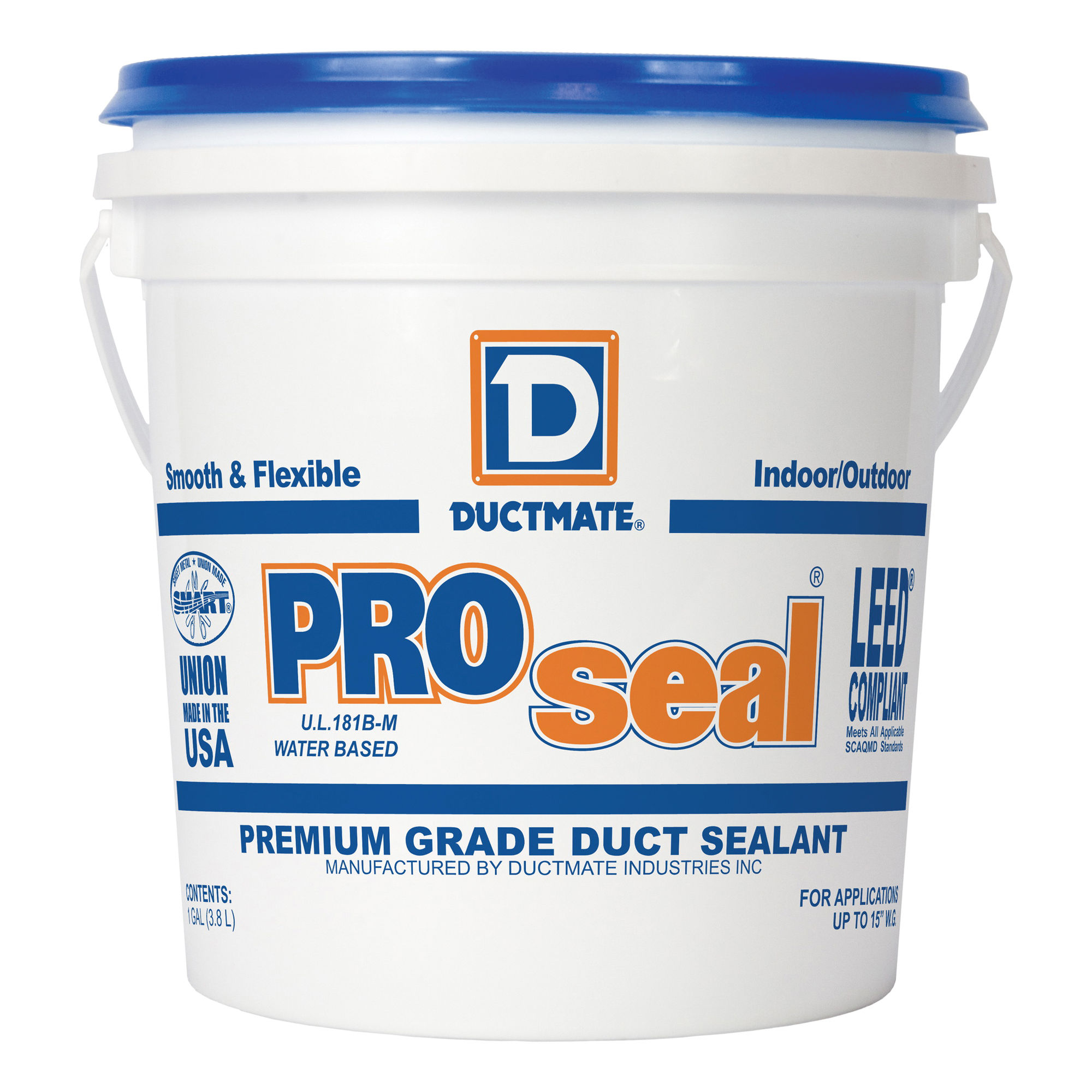 ductmate sealant duct pail 1gal gra wtr met 1hr. image 1
