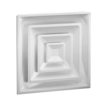 Hart & Cooley by Duravent DIFFUSER T-BAR SQ STL BRT WHT DOM 360DEG. Image 1