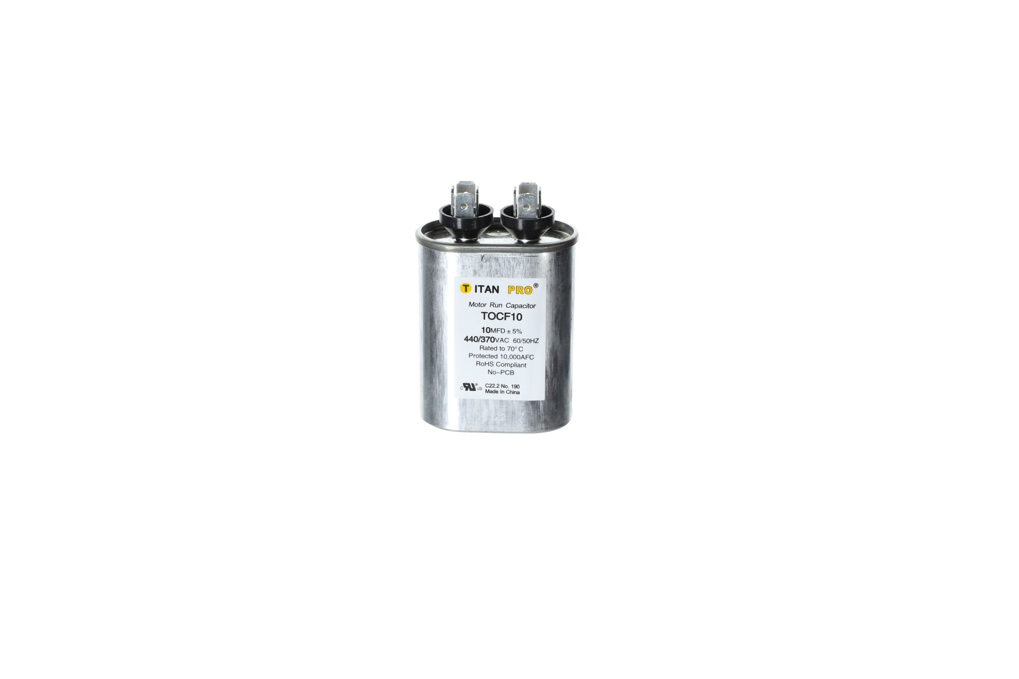 packard capacitor run mtr 7.5 uf 440/370vac al
