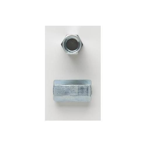peco nut coupling rod hex 3/8-16 stl zinc pld. image 1