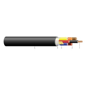 Southwire CABLE TRAY SP 600VAC 4 14AWG 250FT 7 PVC. Image 1