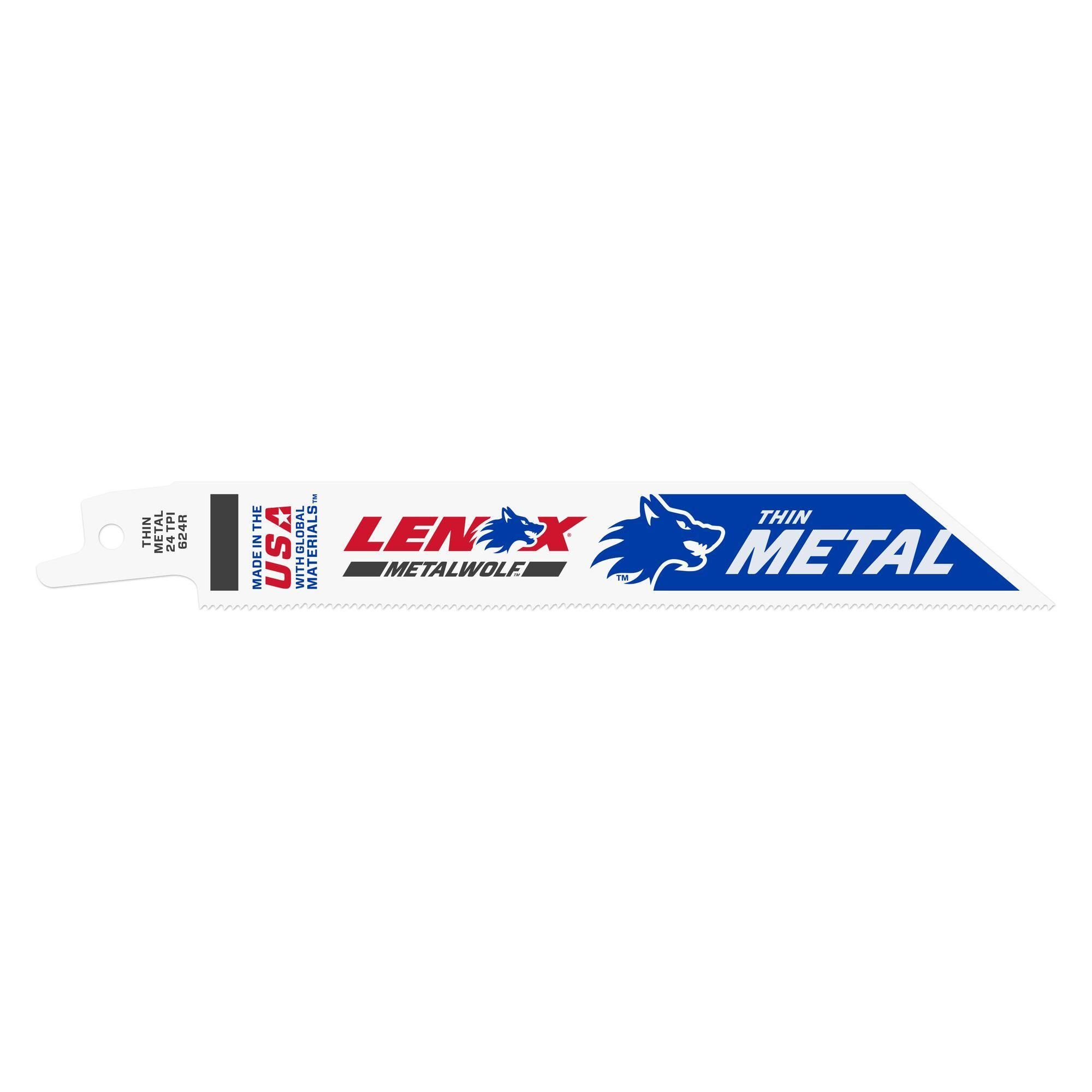 lenox blade reciprocating saw 6in 3/4in 24tpi. image 1
