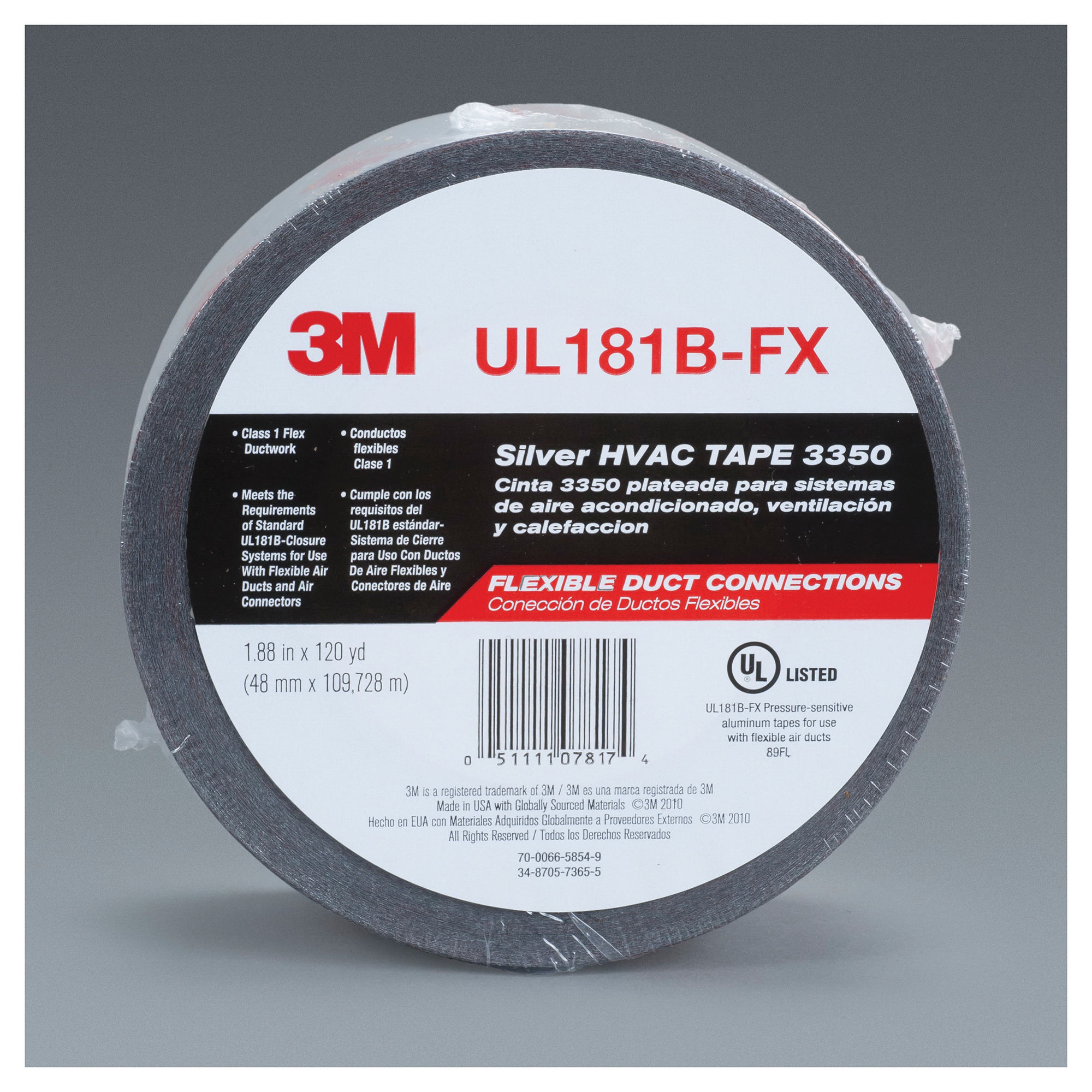Silver Tape 2in x 120 yards UL181B-FX