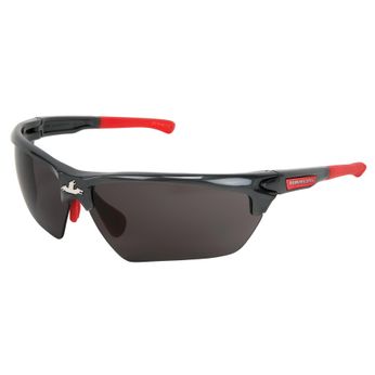 MCR Safety® Dominator™ 3 Black And Red Safety Glasses With Gray MAX6™ Anti-Fog Lens