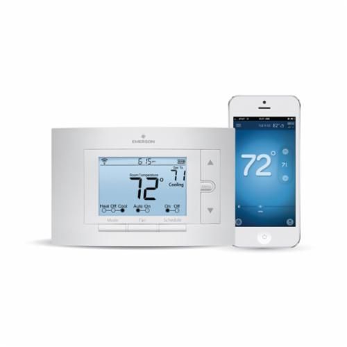 Emerson Sensi Wi-Fi Programmable Thermostat, 4 Heat / 2 Cool