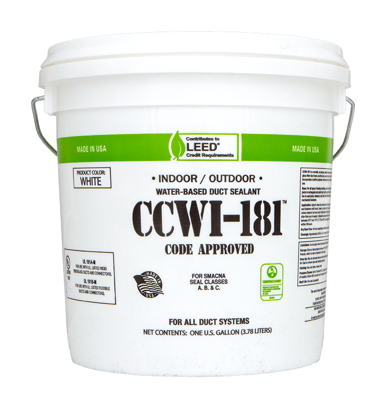 Hardcast CCW-181 Waterbased Fibered Duct Sealant White 1 Gallon Pail 4 Gallons/Case 180 Gallons/Pallet