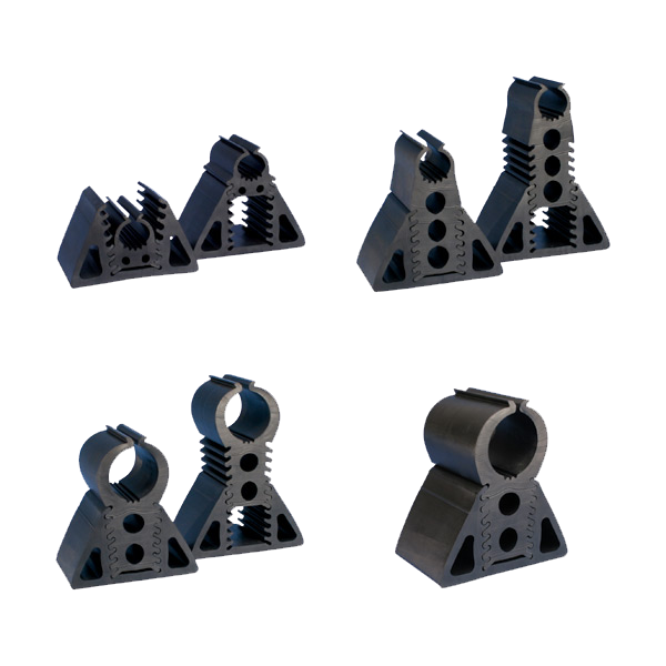 EZ Adjust. Rubber Support 1-3/4 -4 high for 1 pipe Caddy