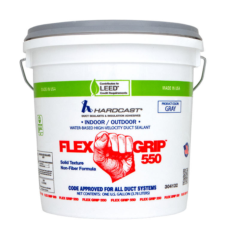 Hardcast 550-4 Flex-Grip Smooth Duct Sealant Gray 1 Gallon Pail 4 Gallons/Case 180 Gallons/Pallet