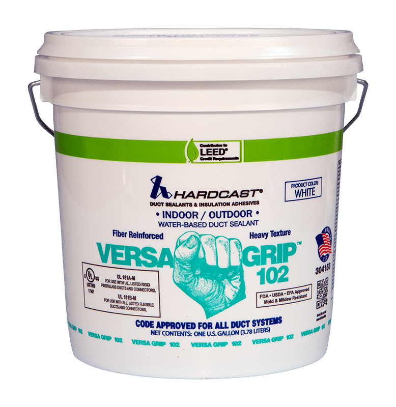 Hardcast 102-4 Versa-Grip Fibered Duct Sealant White 1 Gallon Can