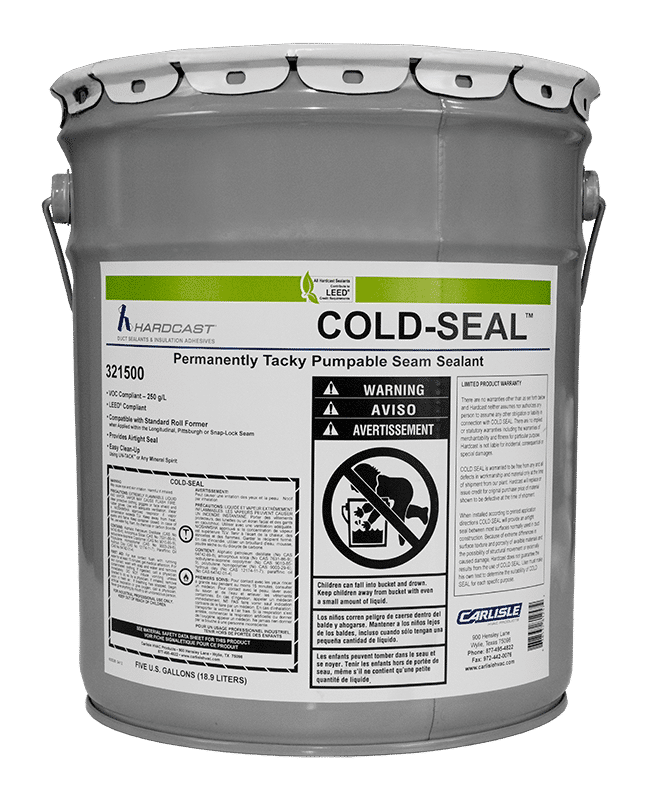 Hardcast Cold Seal Fibered Duct Seam Sealant Gray 5 Gallon Pail
