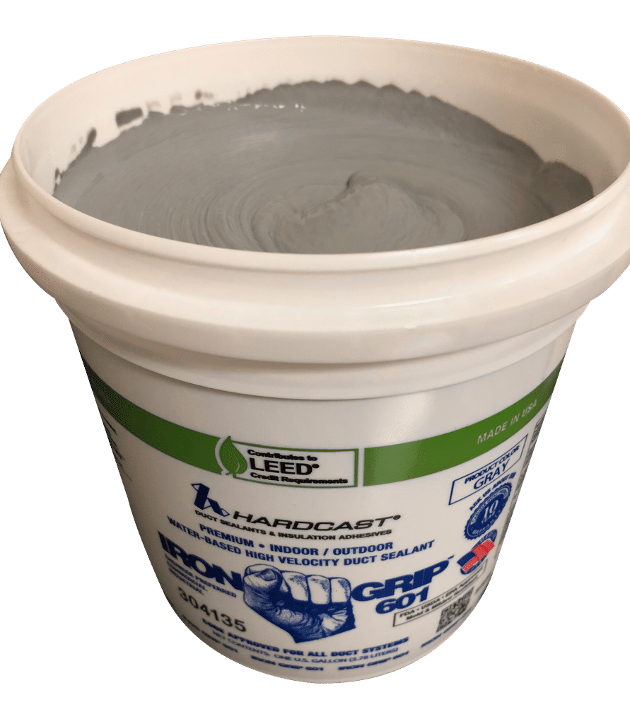 Hardcast 601-4 Iron-Grip Waterbased Smooth Duct Sealant Gray 1 Gallon Can