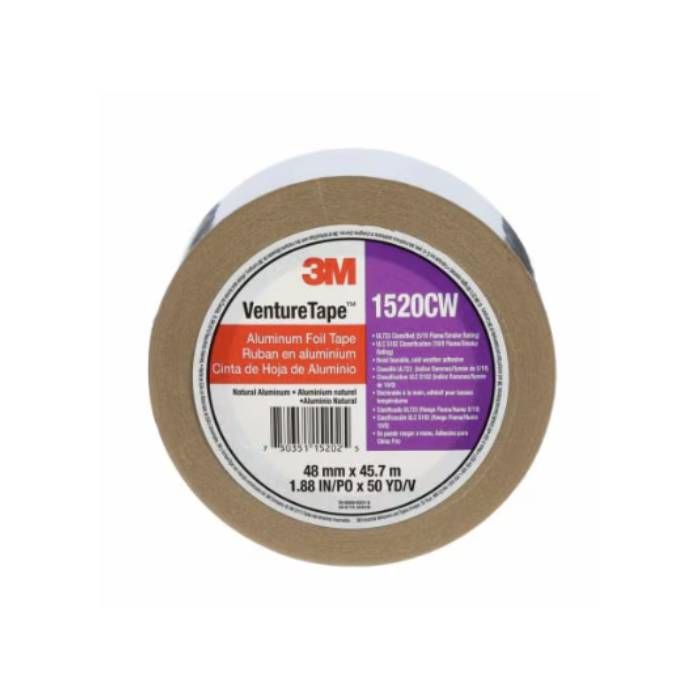 3M 1520CW 2" x 50yd Aluminum Foil Tape, 24 Rolls/Case