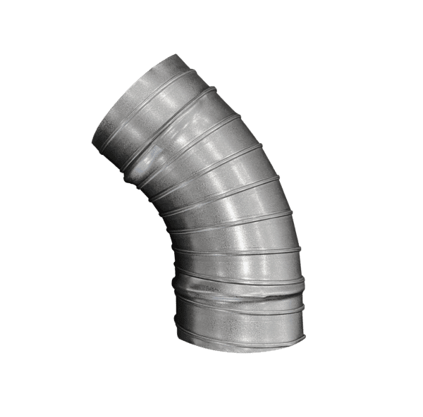 8" 45-Degree 1.5 x CLR Spiral Elbow