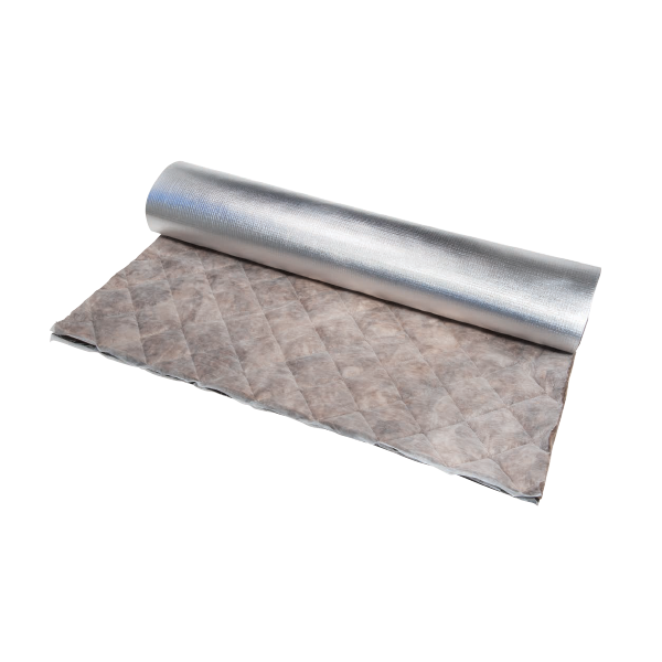 B-10 Lagging 2" Quilted Fiberglass Decoupler 54" x 30-ft Foil-faced mass loaded vinyl noise barrier