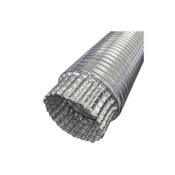 Flexible Pipe PRO Air Duct 7" x 8-ft, Crimped One End