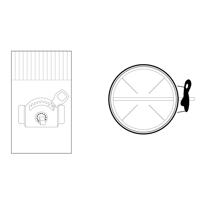 10" Inline Damper with 2" Stand-off