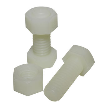 Ductmate 3/8" x 1" Carriage Bolt & Nut Nylon, 125/Bag
