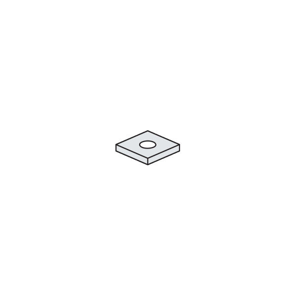 1-5/8 x 1-5/8 Galv. Square Washer with 1/2 Hole