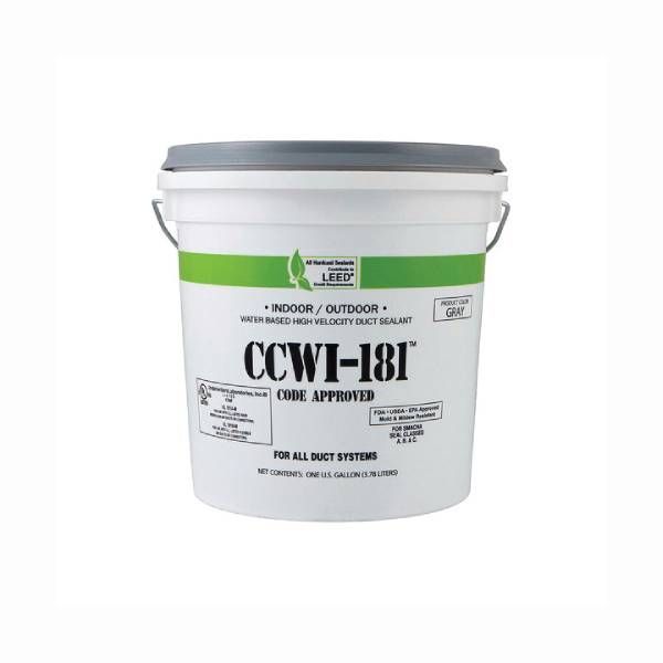 Hardcast CCW-181 Water-Based Fibered Duct Sealant Gray 1 Gallon Pail