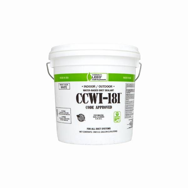 Hardcast CCW-181 Water-Based Fibered Duct Sealant White 1 Gallon Pail