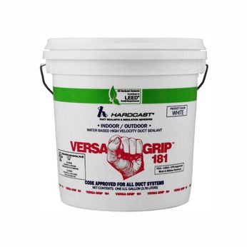 Hardcast Versa-Grip Water-Based Duct Sealant White 1 Gallon Pail