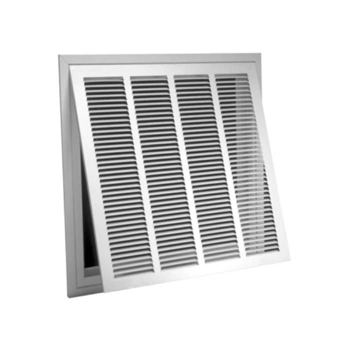 #673TPI 24 x 24  Lanced Return Air Filter Grille with R6 Insulated Back