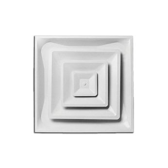24 x 24 3 Cone R6 Insulated T-Bar Diffuser with 8" Neck