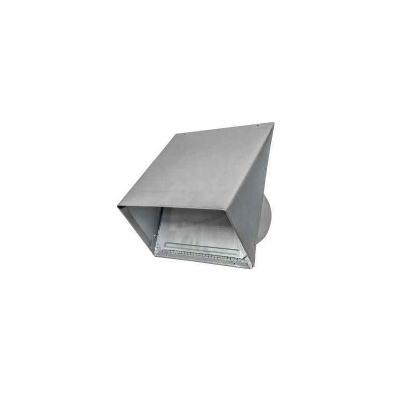 4" P-Tanium™ Paintable Heavy Gauge Hood with Spring Flapper and 1/4-in Screen