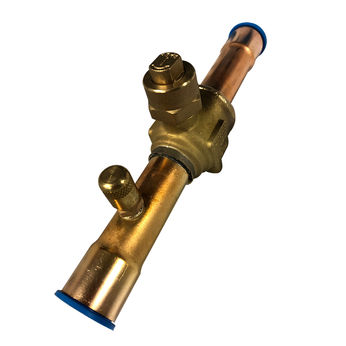 1-1/8" In-Line Refrig Ball Valve with Service Port