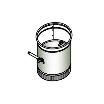 Jer-Air 12" Spin-in for Metal with Damper & Stand-off