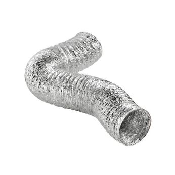 4" x 25-ft Un-Insulated Foil Flex Duct - 3-Ply