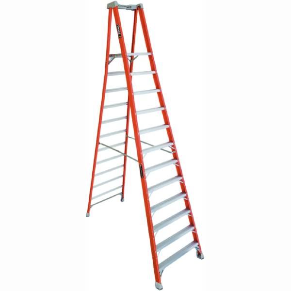 Louisville 12-Foot Fiberglass Pinnacle Pro Platform Ladder