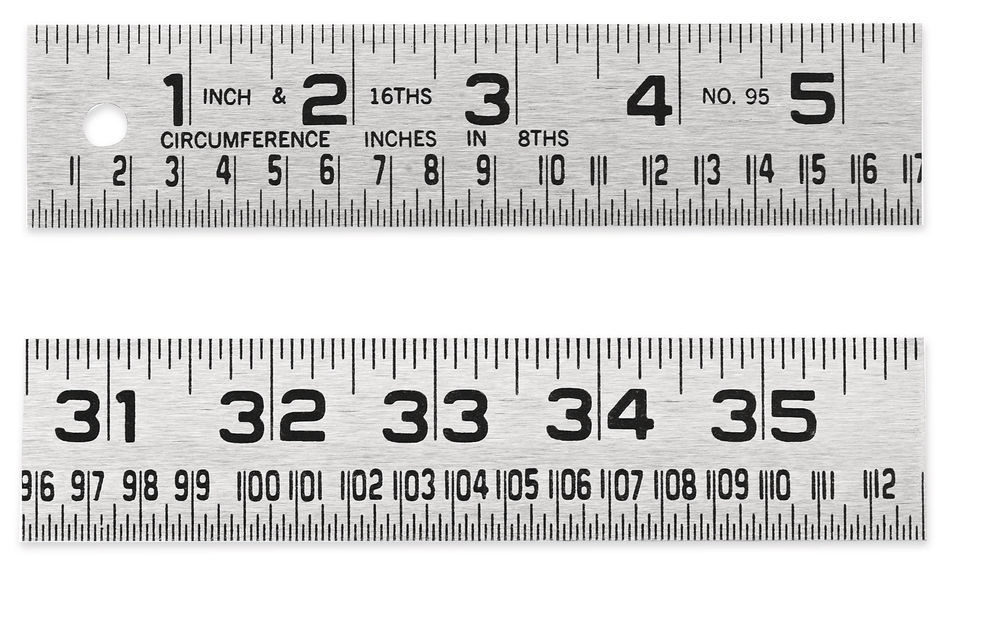 Lufkin #95-4 4Ft. Steel Ruler w/ measure