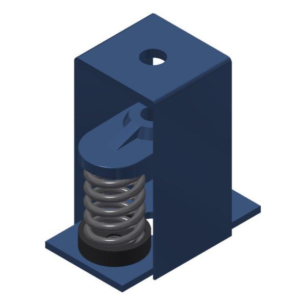 2" Deflection Spring Isolator 210lbs Capacity, Red