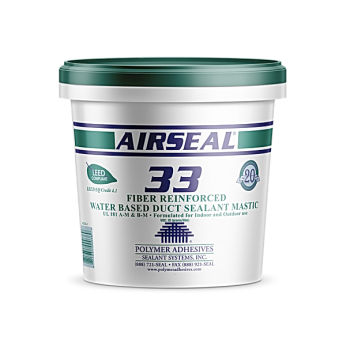 Polymer AirSeal 33 Solvent Based Fibered Duct Sealant Gray 1 Gallon Pail