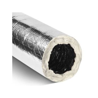 6" x 25-ft Rip Stop Silver Jacket Flex Duct R8