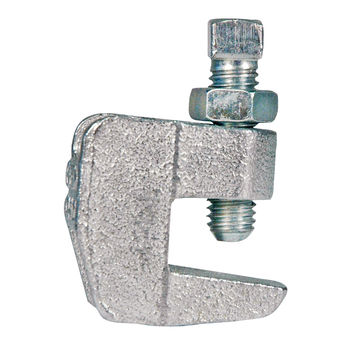 3/8" Plated Small Mouth Cast Beam-Clamp with Lock Nut 100/box
