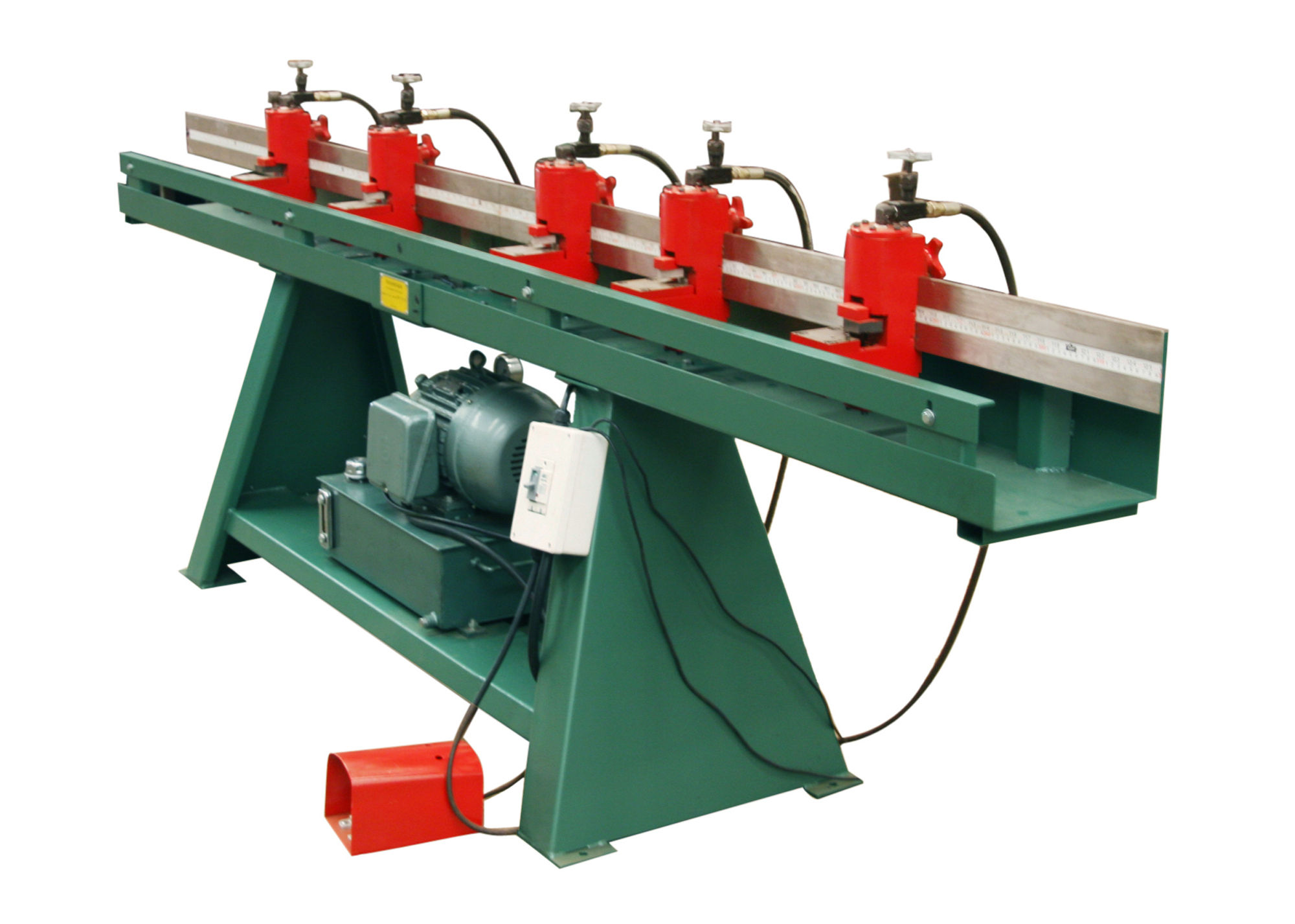 Tin Knocker 1016 10-ft Hydraulic Duct Notcher with S & Drive Cleat Notcher