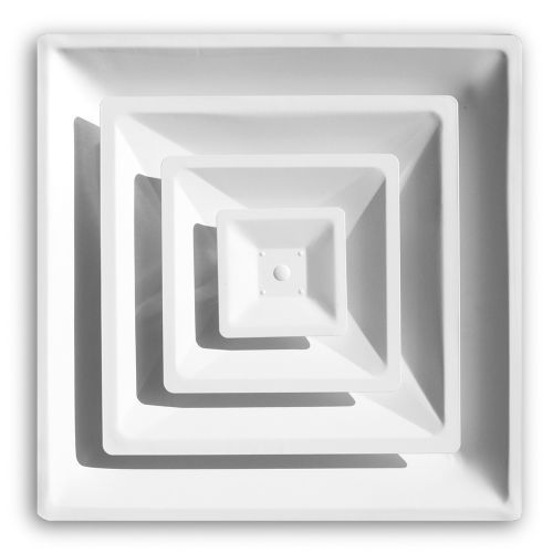 Model 2004CD 24 x 24 4-way Diffuser with R6 Insulated Back with 12" Neck