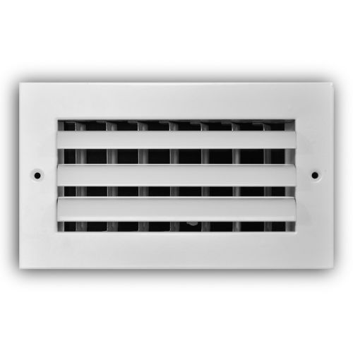 Model A301HM 8 x 4 1-Way Adjustable Aluminum Curved Blade Register with Multi Shutter Damper