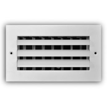 Model A301HM 8 x 4 1-Way Adjustable Aluminum Curved Blade Register with Multi Shutter Damper