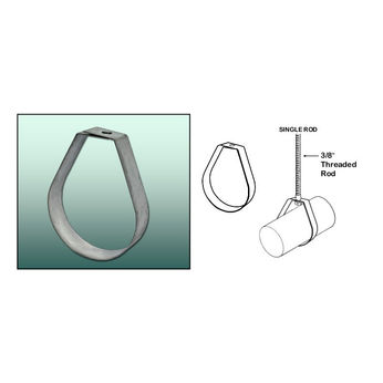 8" Single Rod Tear Drop Pipe Hanger