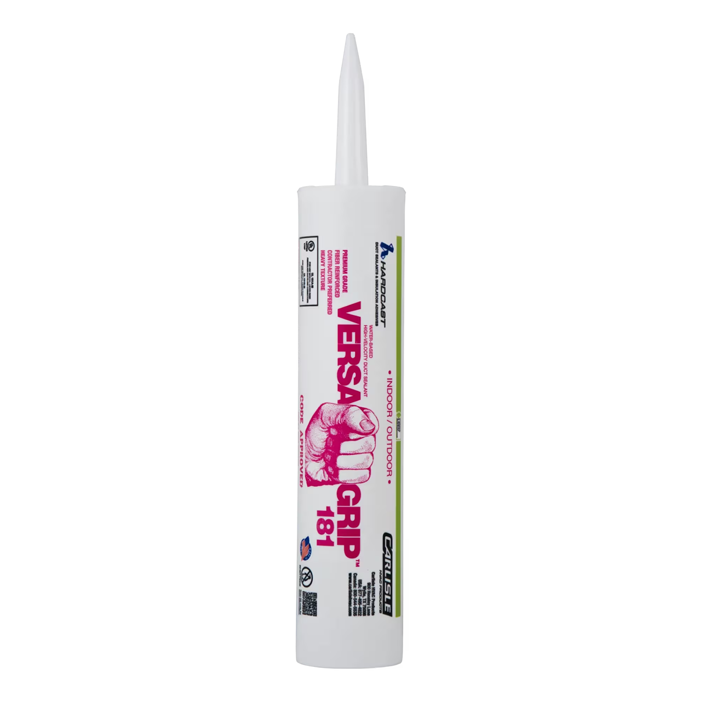 Hardcast 102-25 Versa-Grip Fibered Duct Sealant White 11oz Cartridge 25/Case