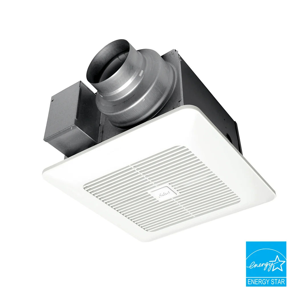 Panasonic WhisperGreen Select Fan Only, 4" or 6" Duct, 50 to 110 CFM Single Speed