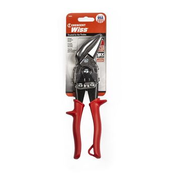 WISS Snips - Red Grip, Offset Left Cut