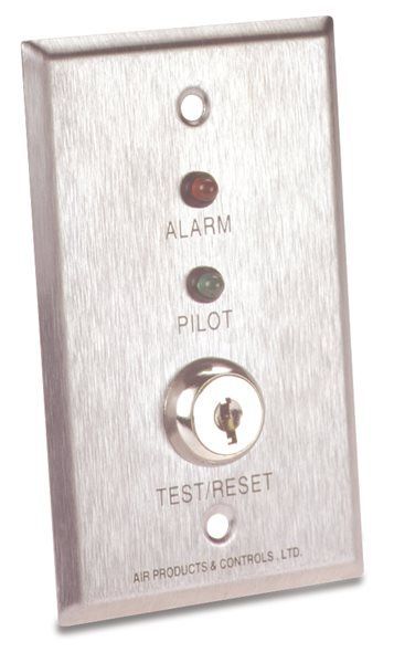 Alarm & Pilot LED with Key Test and Reset Single Gang Box